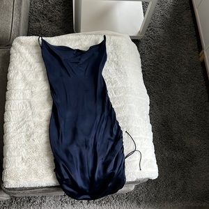 Wilfred Navy Blue Cinch Slip Dress XXS
